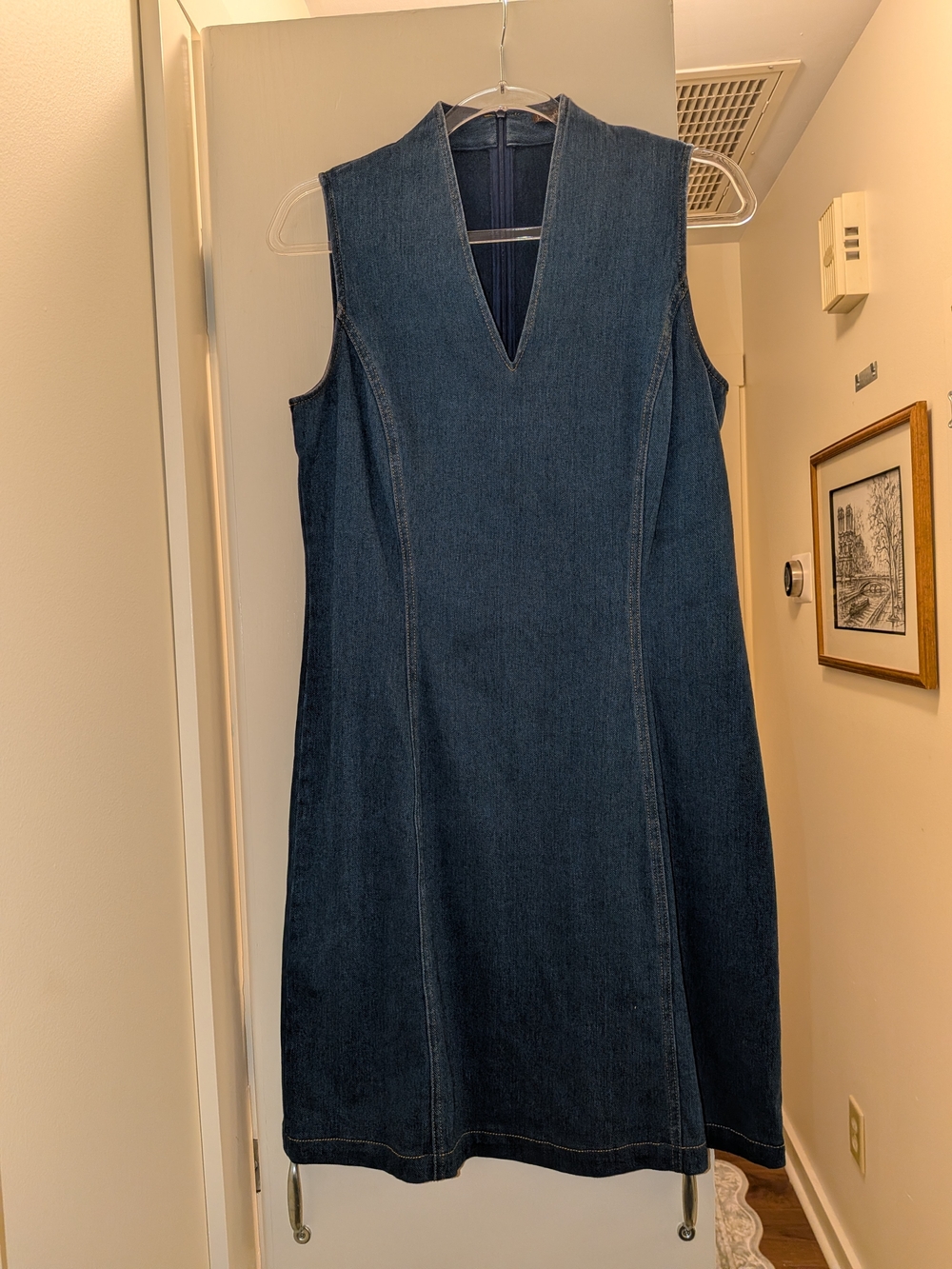 J. McLaughlin Dark Blue Denim Sleeveless Mini Dress